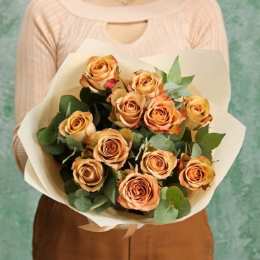 Роза капучино букет