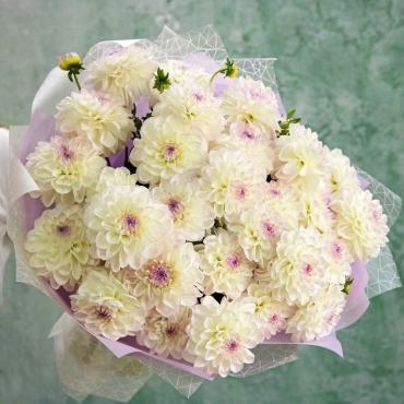 Большой букет георгинов