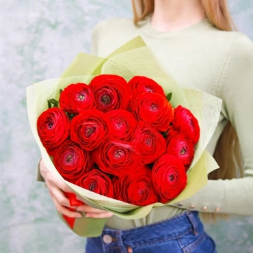 Ранункулюс красный букет