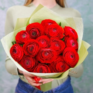 Ранункулюс красный букет