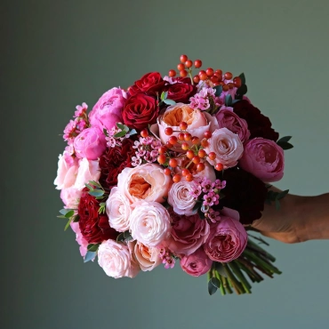 Букет невесты яркий