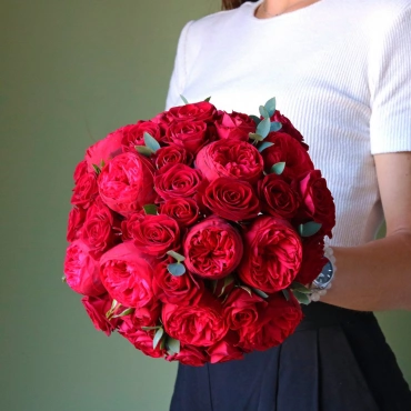 Букет невесты из красных роз