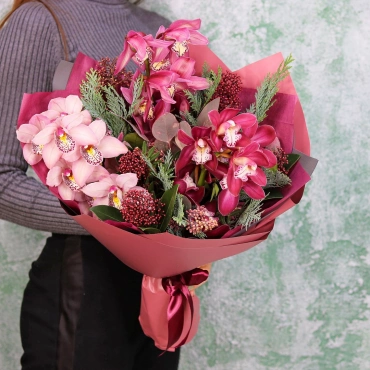 Букет из мини орхидеи