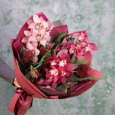 Букет из мини орхидеи