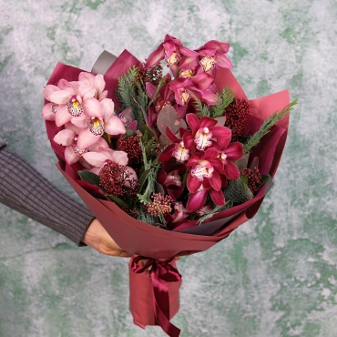 Букет из мини орхидеи