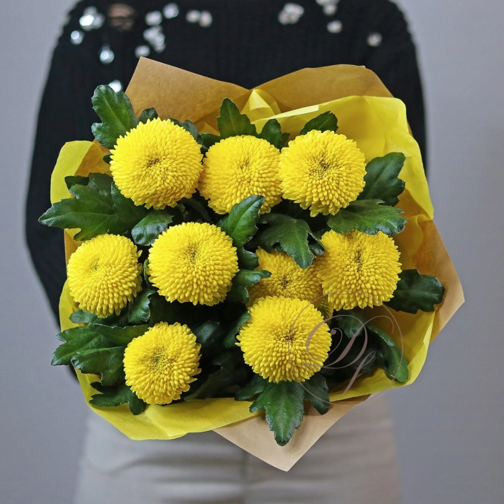 9 хризантем