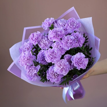 Фиолетовые гвоздика букет