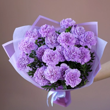 Фиолетовые гвоздика букет