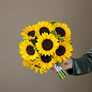 Букет невесты из подсолнухов