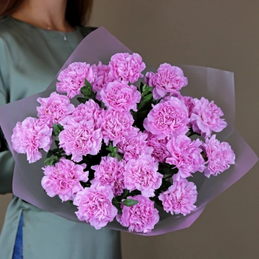 Розовые гвоздики букет