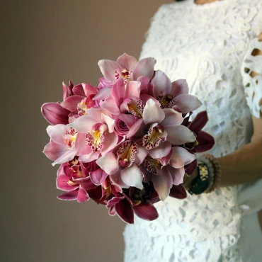 Свадебный букет из орхидеи