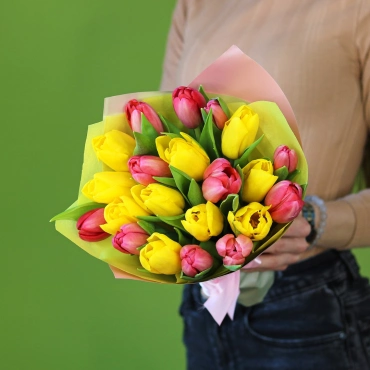 Разноцветные тюльпаны