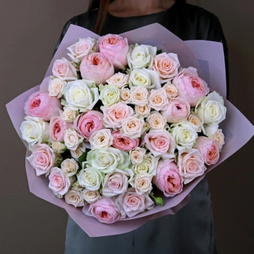 Нежные розы микс