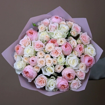 Нежные розы микс