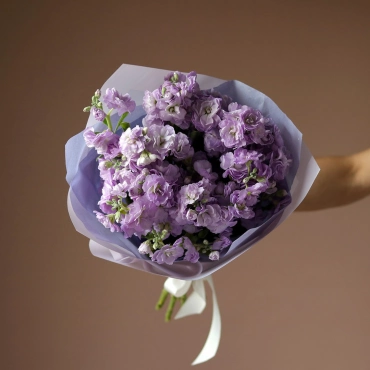 Букет из лавандовой кустовой маттиолы