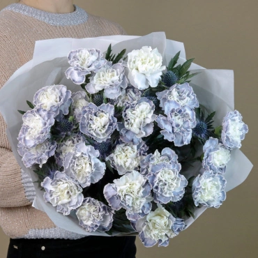 Гвоздика синяя букет