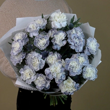 Гвоздика синяя букет