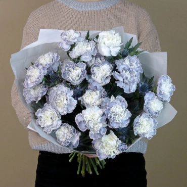 Гвоздика синяя букет