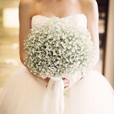 Свадебный букет из гипсофилы