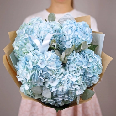 Букет голубой гортензии