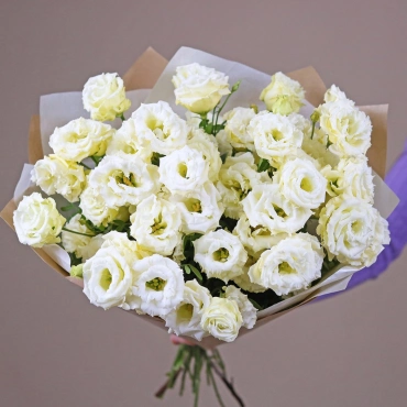 Букет сливочной эустомы