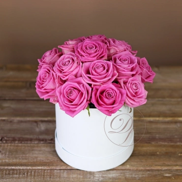 Коробка с розой Аква