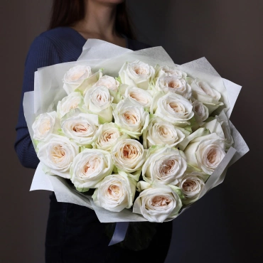 Букет роз Вайт Охара Эквадор