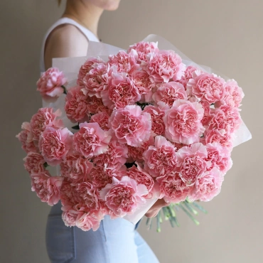 Букет из розовых диантусов