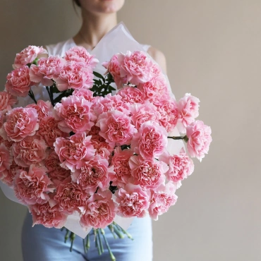 Букет из розовых диантусов