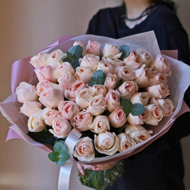 Букет из пионовидной розы Джульетта