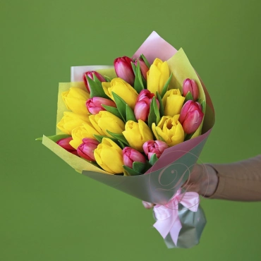 Корпоративный букет тюльпанов