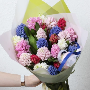 Букет разноцветных Гиацинтов