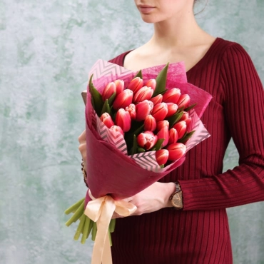 Двухцветные тюльпаны