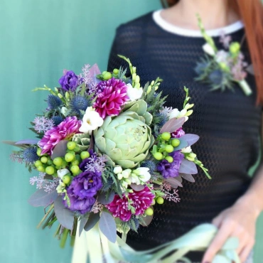 Букет невесты с артишоком